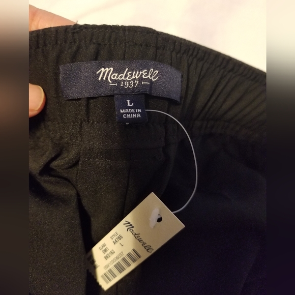 NWT Madewell Women's Dark Gray Silk Lookout Mini Skrit Size L - Picture 6 of 10